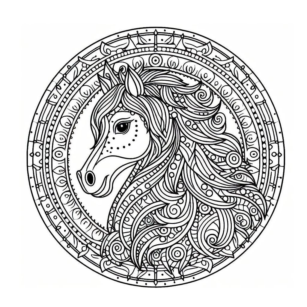 Mandalas Cheval 27